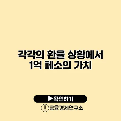 각각의 환율 상황에서 1억 페소의 가치