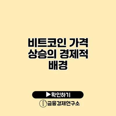 비트코인 가격 상승의 경제적 배경