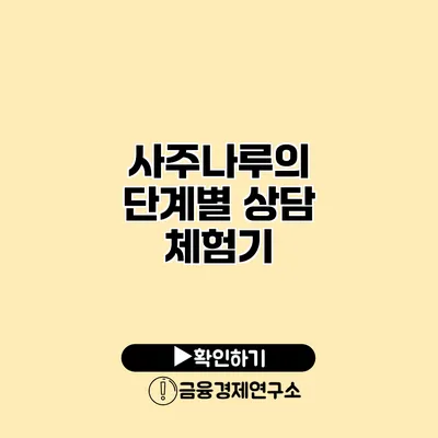 사주나루의 단계별 상담 체험기