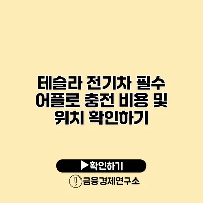 테슬라 전기차 필수 어플로 충전 비용 및 위치 확인하기