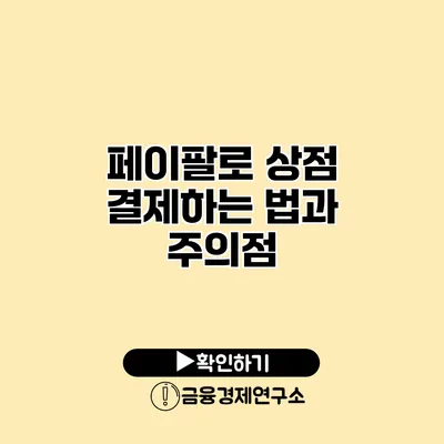 페이팔로 상점 결제하는 법과 주의점