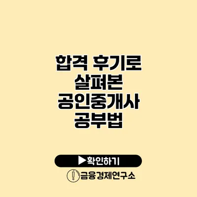 합격 후기로 살펴본 공인중개사 공부법