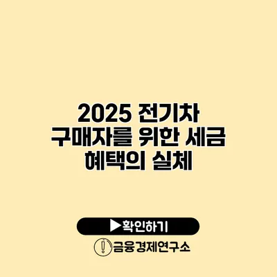 2025 전기차 구매자를 위한 세금 혜택의 실체