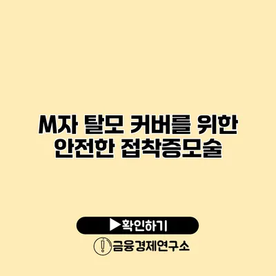M자 탈모 커버를 위한 안전한 접착증모술