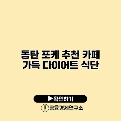 동탄 포케 추천 카페 가득 다이어트 식단
