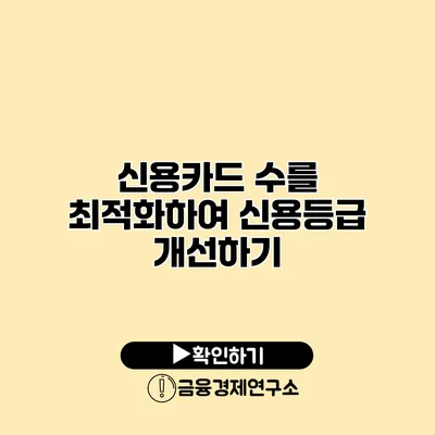 신용카드 수를 최적화하여 신용등급 개선하기