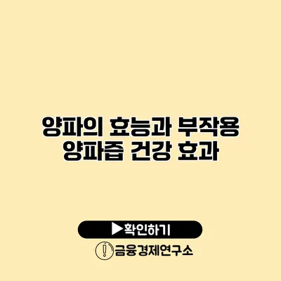 양파의 효능과 부작용 양파즙 건강 효과