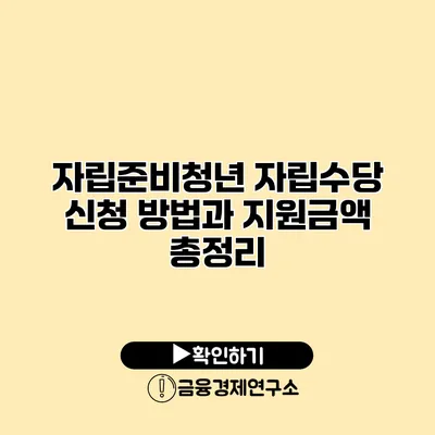 자립준비청년 자립수당 신청 방법과 지원금액 총정리