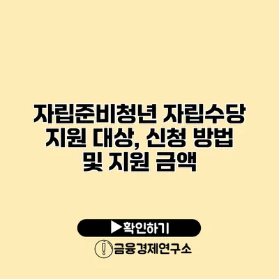 자립준비청년 자립수당 지원 대상, 신청 방법 및 지원 금액