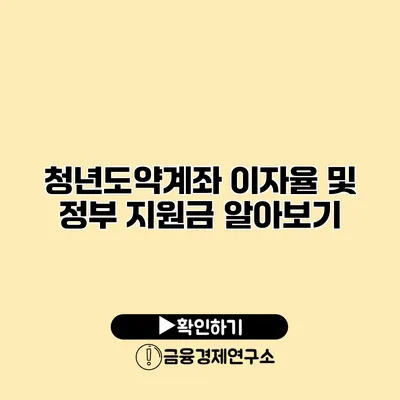 청년도약계좌 이자율 및 정부 지원금 알아보기