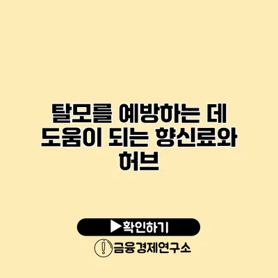 탈모를 예방하는 데 도움이 되는 향신료와 허브