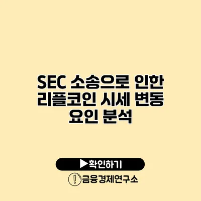 SEC 소송으로 인한 리플코인 시세 변동 요인 분석