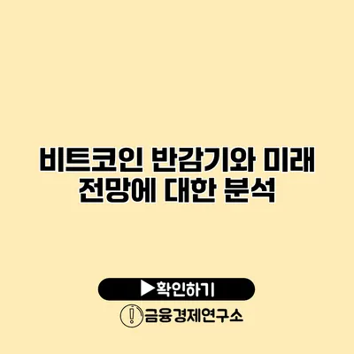 비트코인 반감기와 미래 전망에 대한 분석